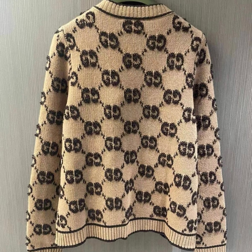Gucci Beige and Brown Patterned Cardigan - Picture 2 of 4
